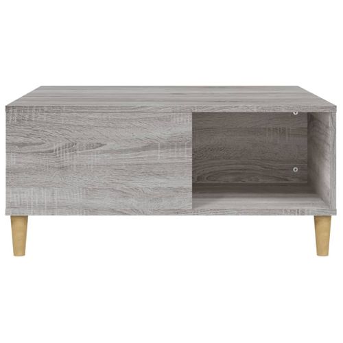 Table Basse Sonoma Gris 80x80x36,5 Cm Bois Contreplaqué