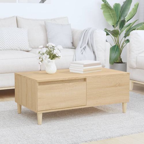 Table Basse Chêne Sonoma 90x50x36,5 Cm Bois Contreplaqué