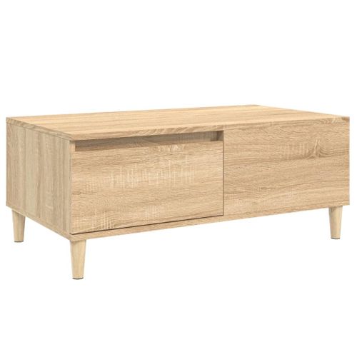 Table Basse Chêne Sonoma 90x50x36,5 Cm Bois Contreplaqué