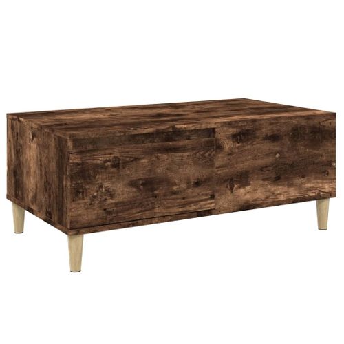 Table Basse Chêne Fumé 90x50x36,5 Cm Bois Contreplaqué