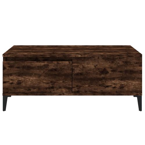 Table Basse Chêne Fumé 90x50x36,5 Cm Bois Contreplaqué