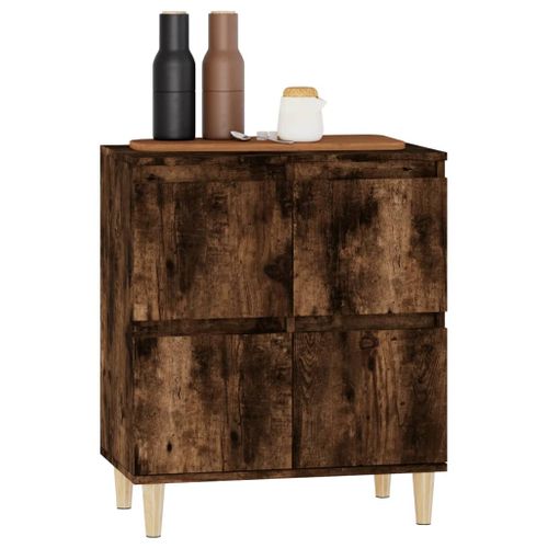 Buffet Chêne Fumé 60x35x70 Cm Bois Contreplaqué