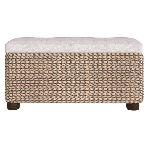 Bancs De Rangement Lot De 2 Avec Coussin Gris 69 Cm Quenouille