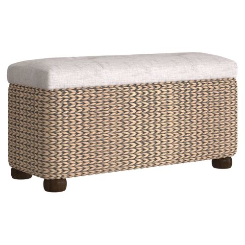 Bancs De Rangement Lot De 2 Avec Coussin Gris 69 Cm Quenouille