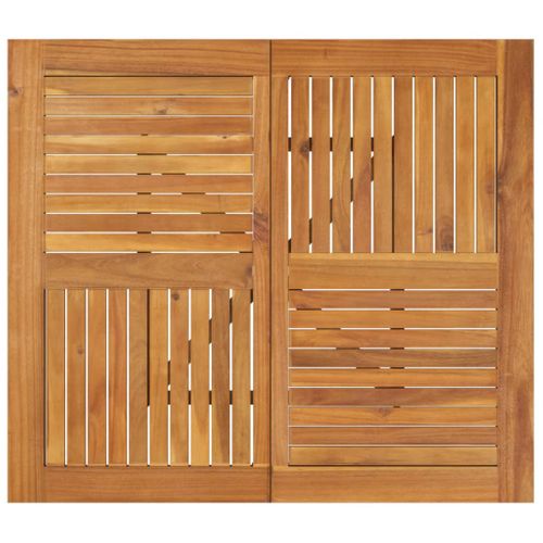 Table De Jardin 85x85x75 Cm Bois D'acacia Solide Table à Manger Terrasse Patio Extérieur