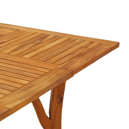 Table De Jardin 85x85x75 Cm Bois D'acacia Solide Table à Manger Terrasse Patio Extérieur