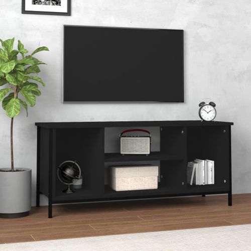 Meuble TV Noir 102x35x45 Cm Bois Contreplaqué