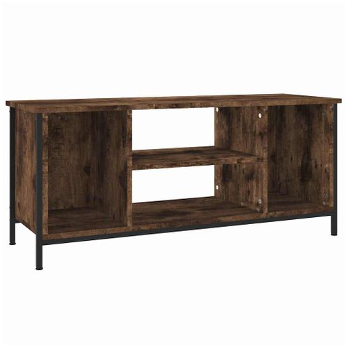 Meuble TV Chêne Fumé 102x35x45 Cm Bois Contreplaqué