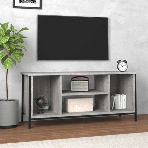 Meuble TV Sonoma Gris 102x35x45 Cm Bois Contreplaqué