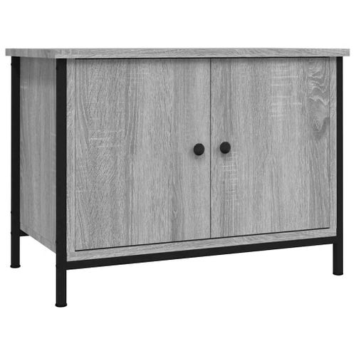 Meuble TV Avec Portes Sonoma Gris 60x35x45 Cm Bois Contreplaqué