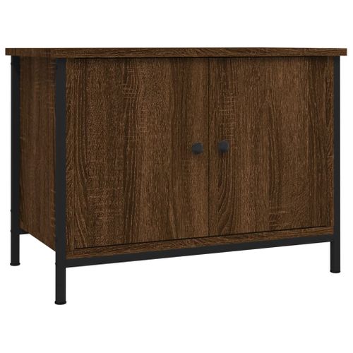 Meuble TV Avec Portes Chêne Marron 60x35x45cm Bois Contreplaqué