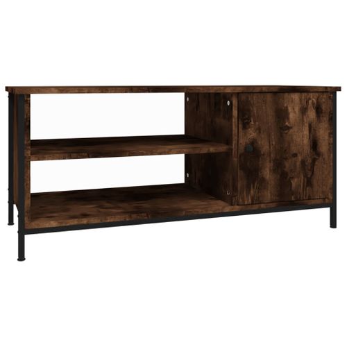 Meuble TV Chêne Fumé 100x40x45 Cm Bois Contreplaqué