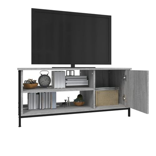 Meuble TV Sonoma Gris 100x40x45 Cm Bois Contreplaqué