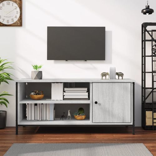Meuble TV Sonoma Gris 100x40x45 Cm Bois Contreplaqué