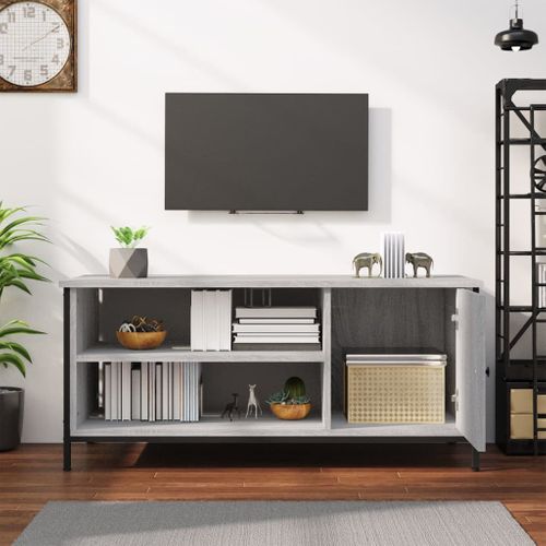 Meuble TV Sonoma Gris 100x40x45 Cm Bois Contreplaqué