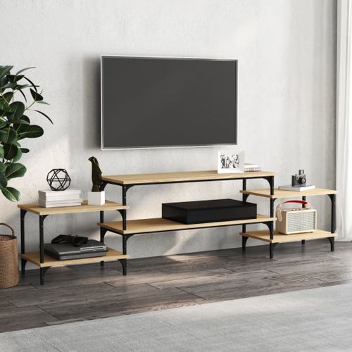Meuble TV Chêne Sonoma 197x35x52 Cm Bois Contreplaqué