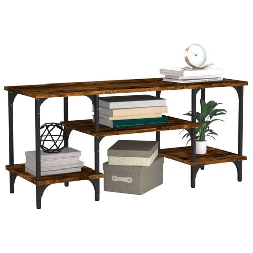 Meuble TV Chêne Fumé 102x35x45,5 Cm Bois Contreplaqué