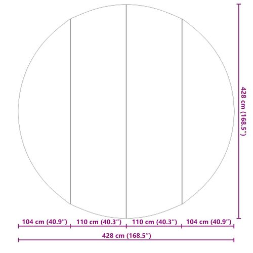 Bâche De Piscine Gris Clair Ø428 Cm Géotextile Polyester