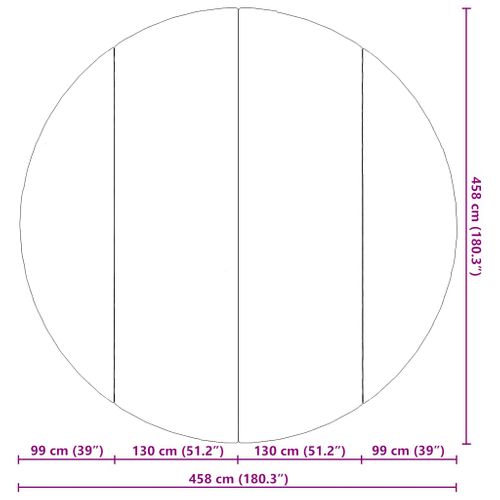 Bâche De Piscine Gris Clair Ø458 Cm Géotextile Polyester