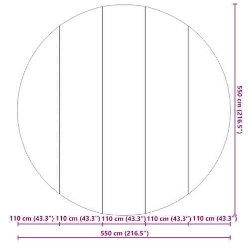 Bâche De Piscine Gris Clair Ø550 Cm Géotextile Polyester