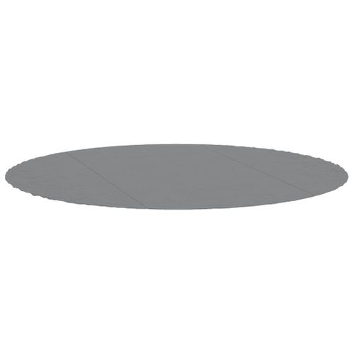 Bâche De Piscine Gris Clair Ø306 Cm Géotextile Polyester
