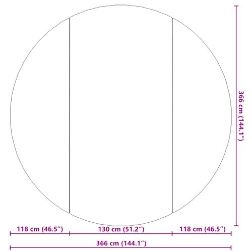 Bâche De Piscine Gris Clair Ø366 Cm Géotextile Polyester