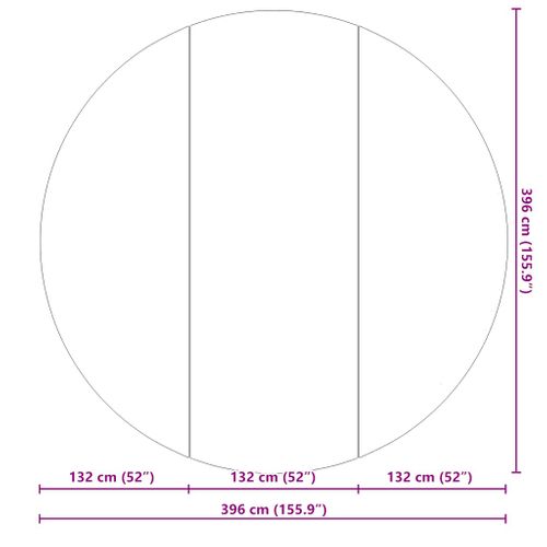 Bâche De Piscine Gris Clair Ø396 Cm Géotextile Polyester