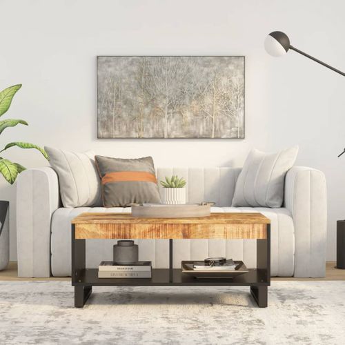 Table Basse 90x50x40 Cm Bois De Manguier Massif