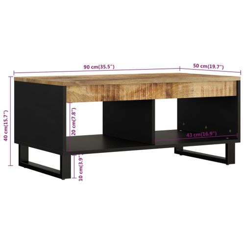 Table Basse 90x50x40 Cm Bois De Manguier Massif