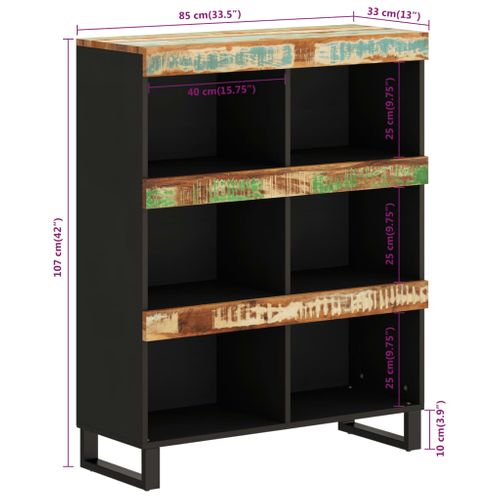 Armoire Latérale 85x33x107 Cm Bois Massif De Récupération