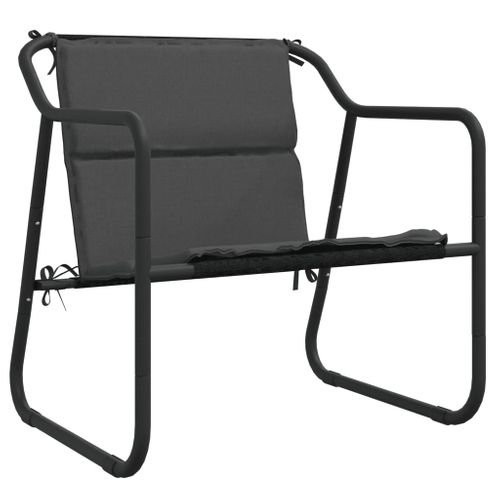 Salon De Jardin Avec Coussins 3 Pièces Anthracite Acier