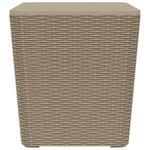 Table De Jardin Avec Couvercle Amovible Marron Clair Pp