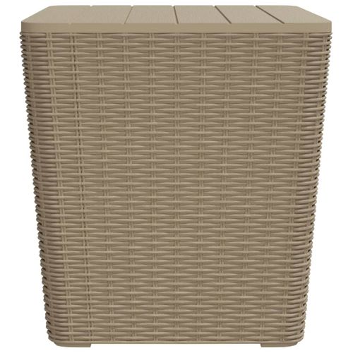 Table De Jardin Avec Couvercle Amovible Marron Clair Pp