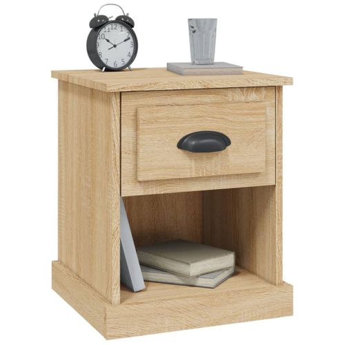 Table De Chevet Chêne Sonoma 39x39x47,5 Cm Bois Contreplaqué