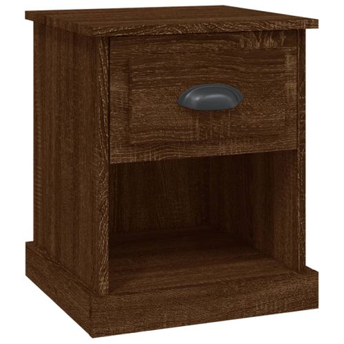 Table De Chevet Chêne Marron 39x39x47,5 Cm Bois Contreplaqué