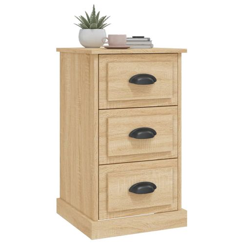 Table De Chevet Chêne Sonoma 39x39x67 Cm Bois Contreplaqué