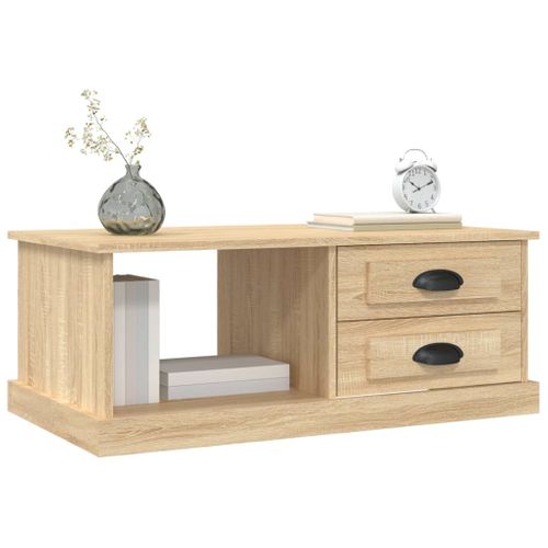 Table Basse Chêne Sonoma 90x50x35 Cm Bois Contreplaqué