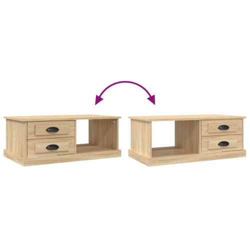 Table Basse Chêne Sonoma 90x50x35 Cm Bois Contreplaqué