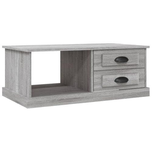 Table Basse Sonoma Gris 90x50x35 Cm Bois Contreplaqué