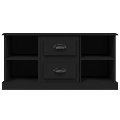 Meuble TV Noir 99,5x35,5x48 Cm Bois Contreplaqué