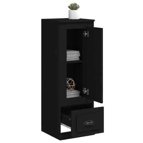 Buffet Haut Noir 36x35,5x103,5 Cm Bois Contreplaqué