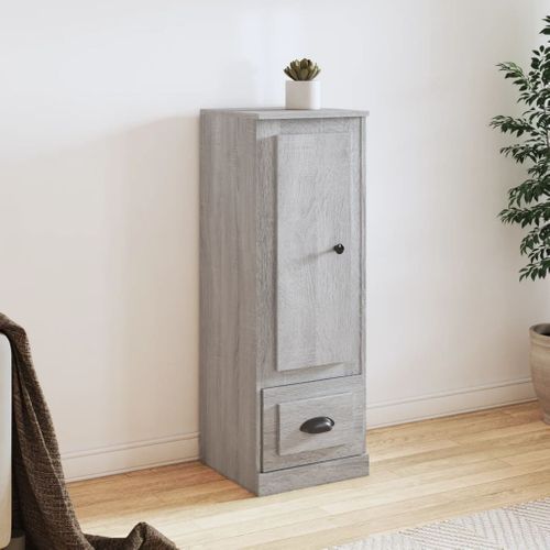 Buffet Haut Sonoma Gris 36x35,5x103,5 Cm Bois Contreplaqué