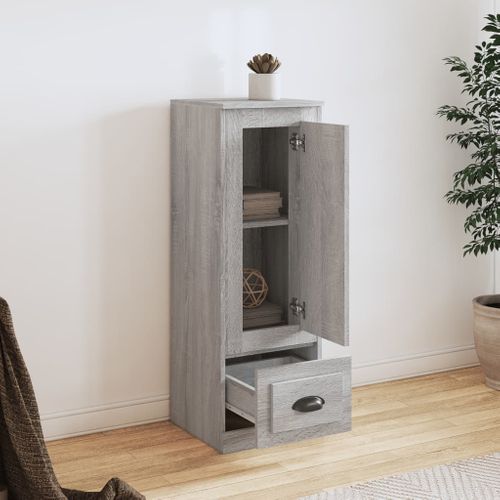 Buffet Haut Sonoma Gris 36x35,5x103,5 Cm Bois Contreplaqué