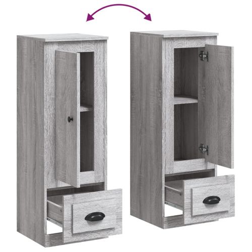 Buffet Haut Sonoma Gris 36x35,5x103,5 Cm Bois Contreplaqué