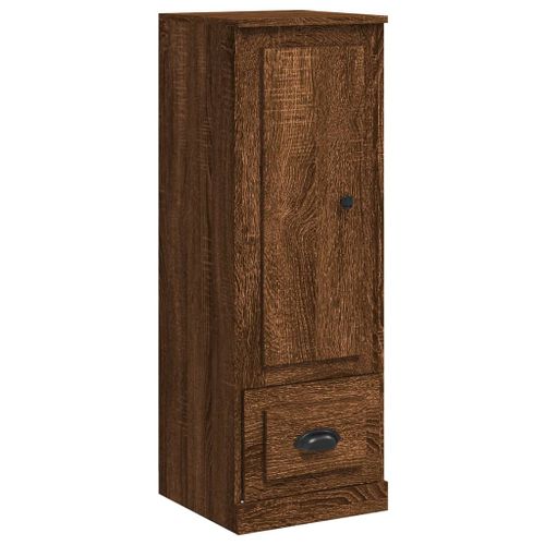Buffet Haut Chêne Marron 36x35,5x103,5 Cm Bois Contreplaqué