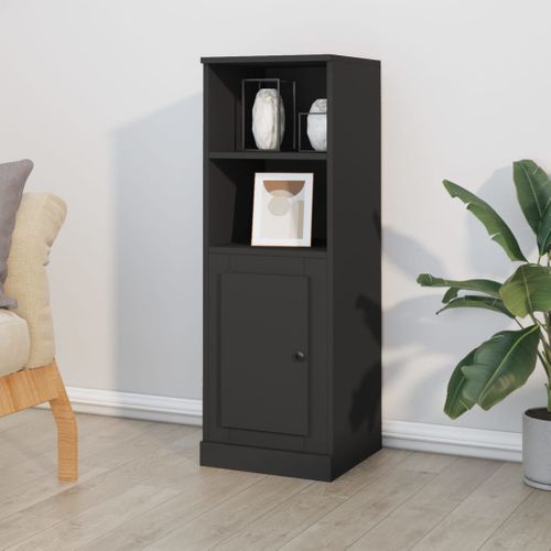 Buffet Haut Noir 36x35,5x103,5 Cm Bois Contreplaqué