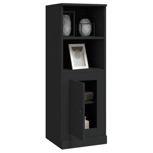 Buffet Haut Noir 36x35,5x103,5 Cm Bois Contreplaqué