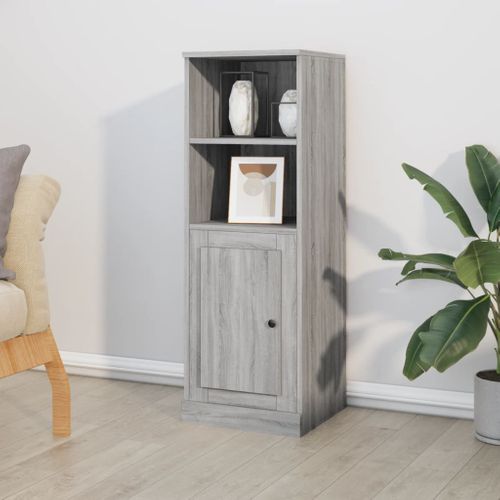 Buffet Haut Sonoma Gris 36x35,5x103,5 Cm Bois Contreplaqué