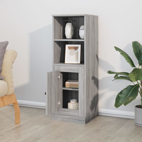 Buffet Haut Sonoma Gris 36x35,5x103,5 Cm Bois Contreplaqué