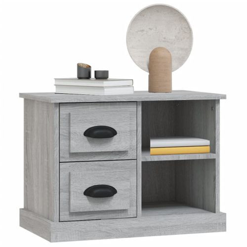 Table De Chevet Sonoma Gris 60x35,5x45 Cm